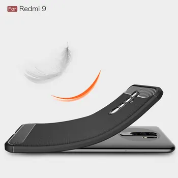 Ogljikovih Vlaken Mehkobo Primeru Telefon Za Xiaomi Redmi Opomba K20 4 7A 4X 5 9T 6 7 6A Pro Plus Poco F1 Varstvo Shockproof TPU Pokrov