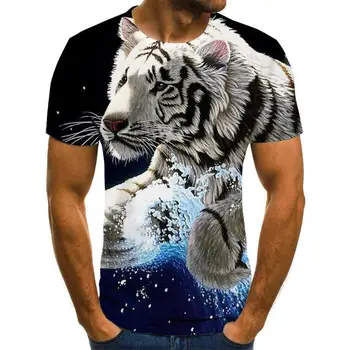 Poletje 2020 Novo 3d Natisnjeni T -Shirt Živali Tiskanja Men 'S T -Shirt Tiskanje Priložnostne T -Shirt O-Vratu Hip Hop Kratek Rokav, Velikost 110-6xl