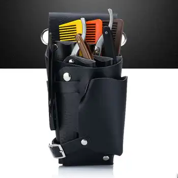 Pu Usnje Material, Črne Lase Stilist Barber Škarje Strižna Frizerski Pasu Imetnik Primeru Vrečko Frizerji Professional Tools