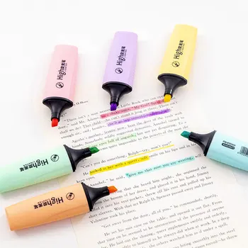 Srčkan Macaroon Color Mini Pisane Bonbone Označevalniki Umetnosti Označevalcev Fluorescentna Pero Darilo Tiskovine Risal Označevalcev Tiskovine
