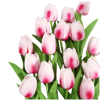 Tulipanov Šopek rož Sorodnik Prijatelj Zveze Blagoslov Tulip 10 kosov Belih, Roza Cvet Veje Poročno Darilo Vaza Ornament