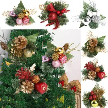 Umetni Bor Izhaja Ponaredek Bor Cone Darilo Polje Božično Cvetje Ornament Cvetlični Aranžmaji Venec Počitniških Domov Pozimi Dekor