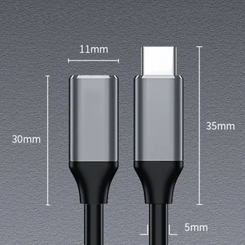 USB C Podaljšek 4K 3840*2160 HD Video Prenos USB 3.1 Tip C Hitro Podatki Tansfer Moški Ženski USB-C Tip-C kabel