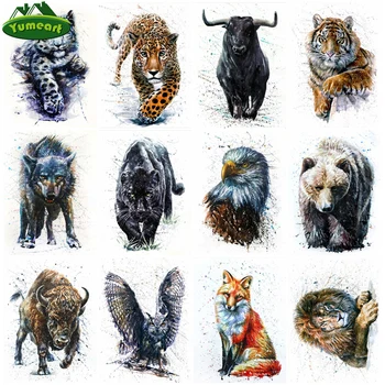 Yumeart Akvarelov Medved, Lisica, Volk, Sova Tiger Diamant, Barvanje S Številko Wall Art Živalskih Barve Diamant Vezenje Navzkrižno Šiv