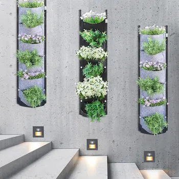107X 30 cm 6 Žep Zelena Vertikalni Vrt Planter Wall-mounted Sajenje Cvet, ki Raste Vrečko Zelenjave, Sadja Doma Vrt Dobave
