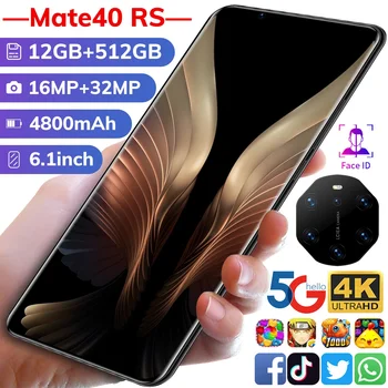 Globalna Različica HUAWE Mate40 Pro+ Pametni telefon celozaslonskem Deca Jedro 6000mAh 7.3 Palčni 12GB 512GB 4G LTE 5G Omrežje Mobilni Telefon
