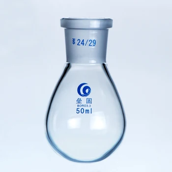 Jajčevec-obliko Steklena bučka Rotacijski bučko Zgostitev Borosilicate Stekla visoke temperature, odpornost Standardno bučko laboratorij