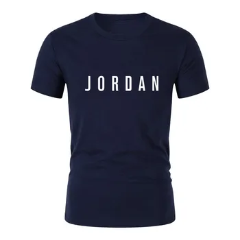 Gildan blagovno Znamko Oblačil za Moške Poletne Bombaža T-Shirt Priložnostne Šport Kratka Sleeved Krog Vratu Vrh JORDAN Tiskanje