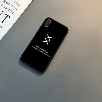 Black tattoo vzorec tiskanja besedila Telefon Primeru Za iPhone 11 8 7 6 6S Plus 7 plus 8 plus X XS MAX 5 5S XR 12 11 Pro max se 2020 Primeru